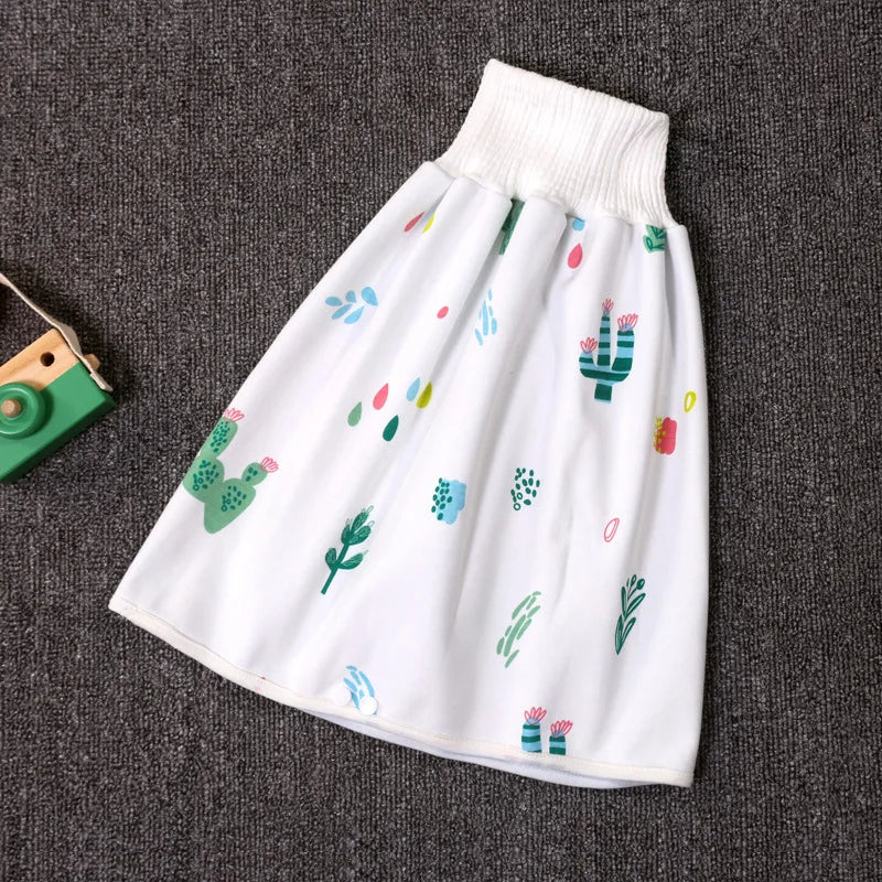 The new four seasons cotton soft baby high-waisted waterproof. leakproof. comfortable. breathable and urine-proof skirt